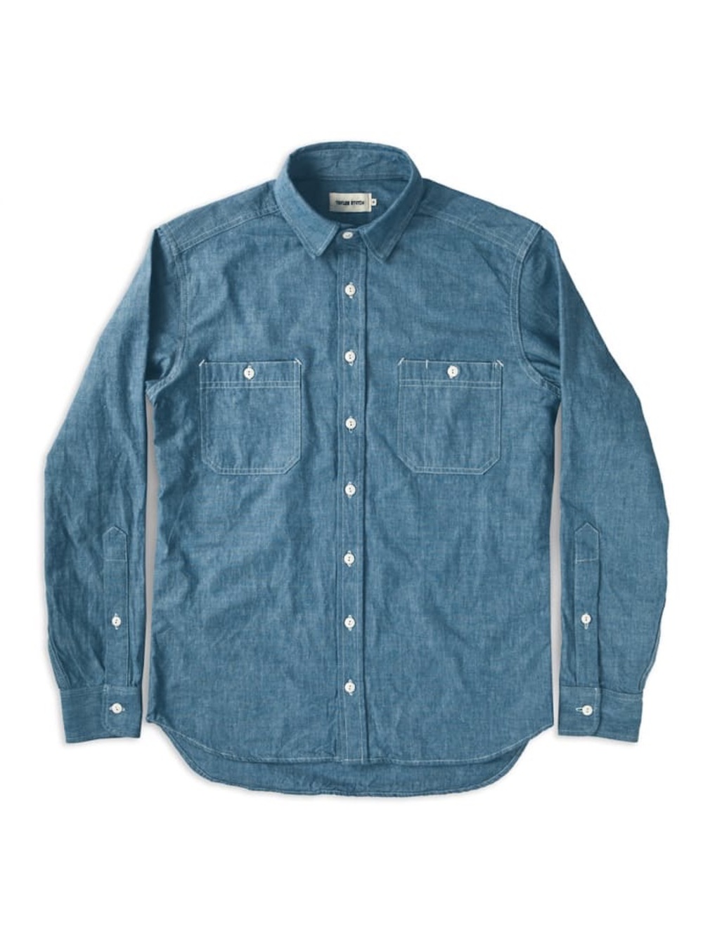 Shirt taylor Stitch Ca Utility Denim blue chambray shirt size 40
